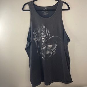 Pink Panther “ Stay Fresh” Streetwear Style Black Tank Top